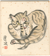 北川民次 『猫』