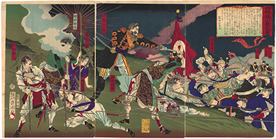 周延 「西郷城山戦死図」