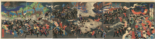 国広 Kunihiro 『毛理嶋山官軍大勝利之図』-鳥羽伏見の戦い-