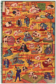 国年 Kunitoshi 『新板ねこ尽し』