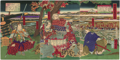 河鍋暁斎 Kyosai 『耕雲斎筑波山籠』-天狗党の乱-