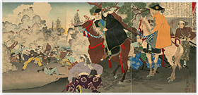 年英 Toshihide 『函館五稜郭奮戦之図』-榎本武揚・大鳥圭介・土方歳三・新選組-