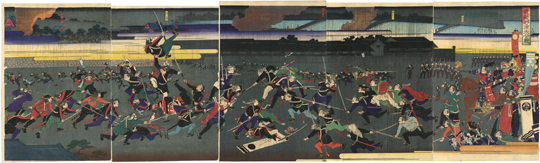 絵師不詳 unknown 『武蔵野原大合戦』-戊辰戦争・彰義隊-