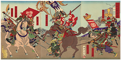 揚洲周延　Chikanobu　『小牧山戦争之図』