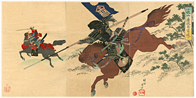 周延　Chikanobu　『小牧山ニ康政秀吉ヲ追フ』-小牧・長久手の戦い-