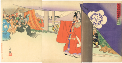 小国政 Kokunimasa 『大徳寺ノ焼香ニ秀吉ノ諸将ヲ挫ク』