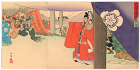 小国政 Kokunimasa 『大徳寺ノ焼香ニ秀吉諸将ヲ挫ク』-三法師・清洲会議-