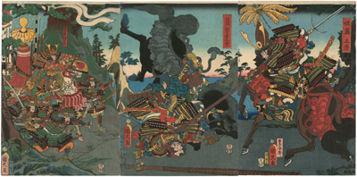 歌川国久　Kunihisa　『佐藤正清　三井智者之守』