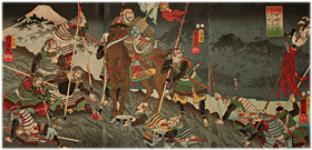 国芳 Kuniyoshi 『永禄四年九月　川中嶋大合戦』－山本勘介