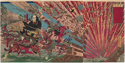 暁斎/Kyosai　「難波戦記之内」‐大坂夏の陣‐