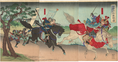 楊斎延一　Nobukazu　『家康大仁村難戦之図』-真田幸村-