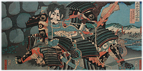 貞秀　Sadahide　『太平記尼ヶ崎合戦』－加藤清正・四天王但馬守－