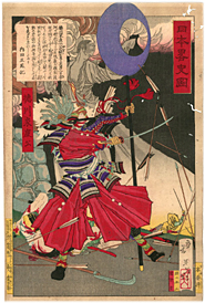 貞信 Sadanobu 『日本略史図　徳川家康』-三河一向一揆-