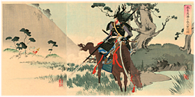 年方 Toshikata 『本多忠勝小牧山軍功図』-小牧・長久手の戦い-