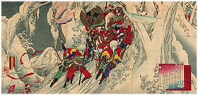 年信 Toshinobu 『太閤実記　雪月花之内　更々越之雪』-佐々成政-