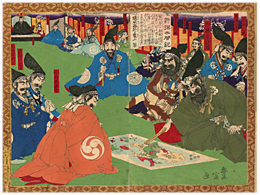 豊宣 Toyonobu 『新撰太閤記　朝鮮征伐大評定』