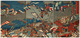 芳員 Yoshikazu 『永禄四年九月川中島大合戦』-山本勘助-