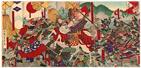 芳虎 Yoshitora 『信州川中嶋両将直戦ノ図』‐川中島の戦い‐