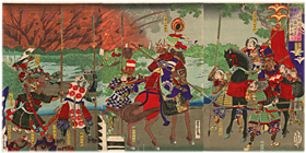 芳虎 Yoshitora 『大坂平野合戦真田幸村地雷火をもって関東の大軍を破る』-大坂夏の陣・真田十勇士-