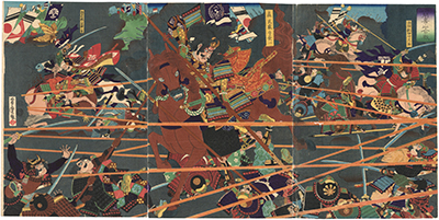 芳虎 「小間喜山合戦」