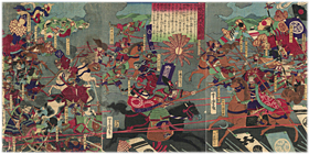 芳虎　YOSHITORA　『小牧山両将軍大合戦之図』-小牧・長久手の戦い-