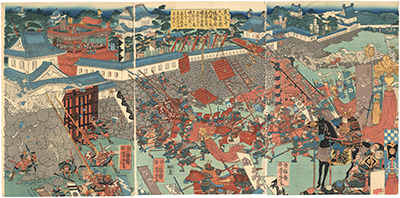 芳虎 「天文十六年越後国府内城主長尾弾正左エ門晴景屋形上杉の命をそむき居城に籠る主命に依る長尾喜平長尾喜平次景虎攻る」