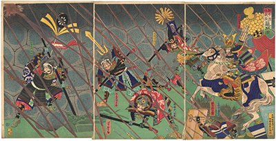 芳虎 「越中国佐々成政籠城図」