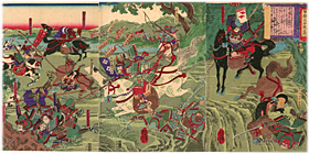 芳虎 Yoshitora 『甲越大合戦之内』-真田幸隆-