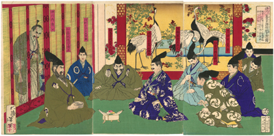 月岡芳年 Yoshitoshi 『徳川公豊臣諸侯饗応図』