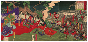 芳年 Yoshitoshi 『伏見大地震之図』-地震加藤-