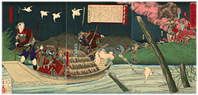 芳年 Yoshitoshi 『徳川治績　年間記事　二代台徳院殿秀忠公』-大坂夏の陣・真田大助・真田十勇士-