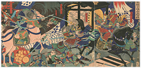 芳年 Yoshitoshi 『太平記小牧山大合戦』-小牧・長久手の戦い-