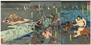 芳年　YOSHITOSHI　『勝頼於天目山遂討死図』