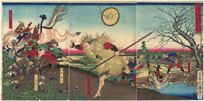 月岡芳年　Yoshitoshi　『大阪夏御陣　御危難之図』-長宗我部盛親-