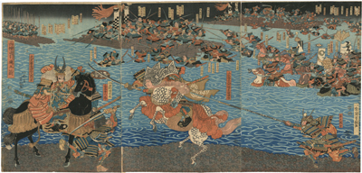 芳綱　Yoshitsuna　『西條山引返之図』