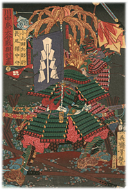 芳艶 Yoshitsuya 『川中島大合戦組討尽　小山田兵部尉・長尾備中守』